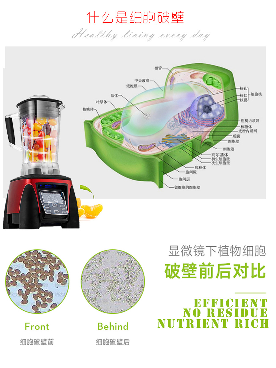 批發(fā) 智能超靜音 破壁機商用 多功能家用料理機 現(xiàn)磨無渣豆?jié){機