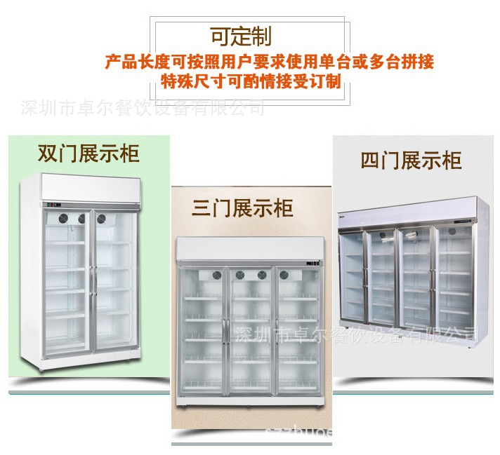 廠家直銷(xiāo)冰柜批發(fā) 立式雙門(mén)商用冰箱便利店展示柜超市飲料陳列柜