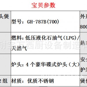 商用立式四頭煲仔爐 不銹鋼燃氣四眼煲仔爐連電焗爐 西廚設備